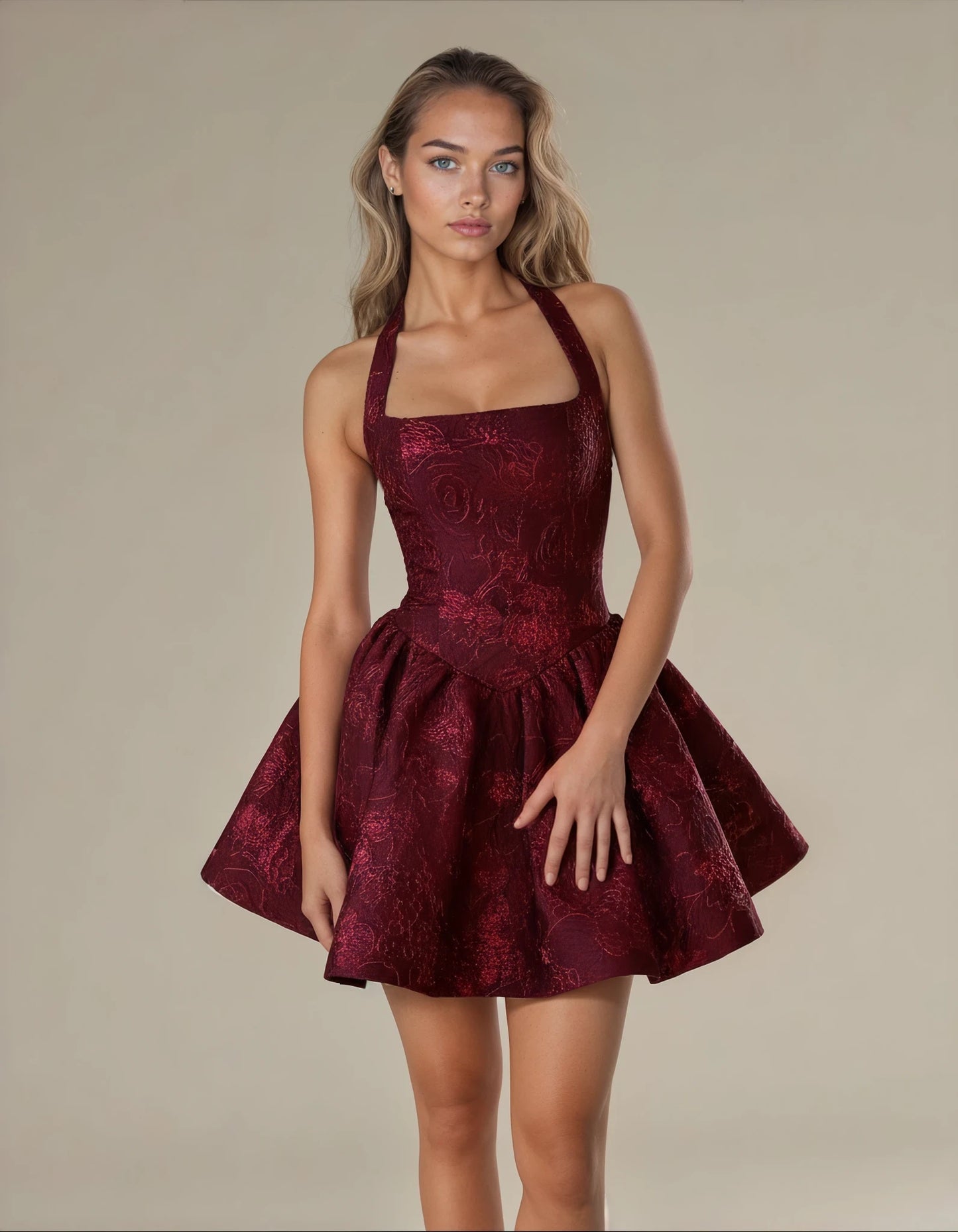 Victoria Dress Burgundy