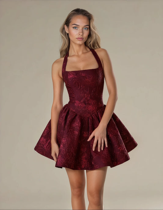 Victoria Dress Burgundy