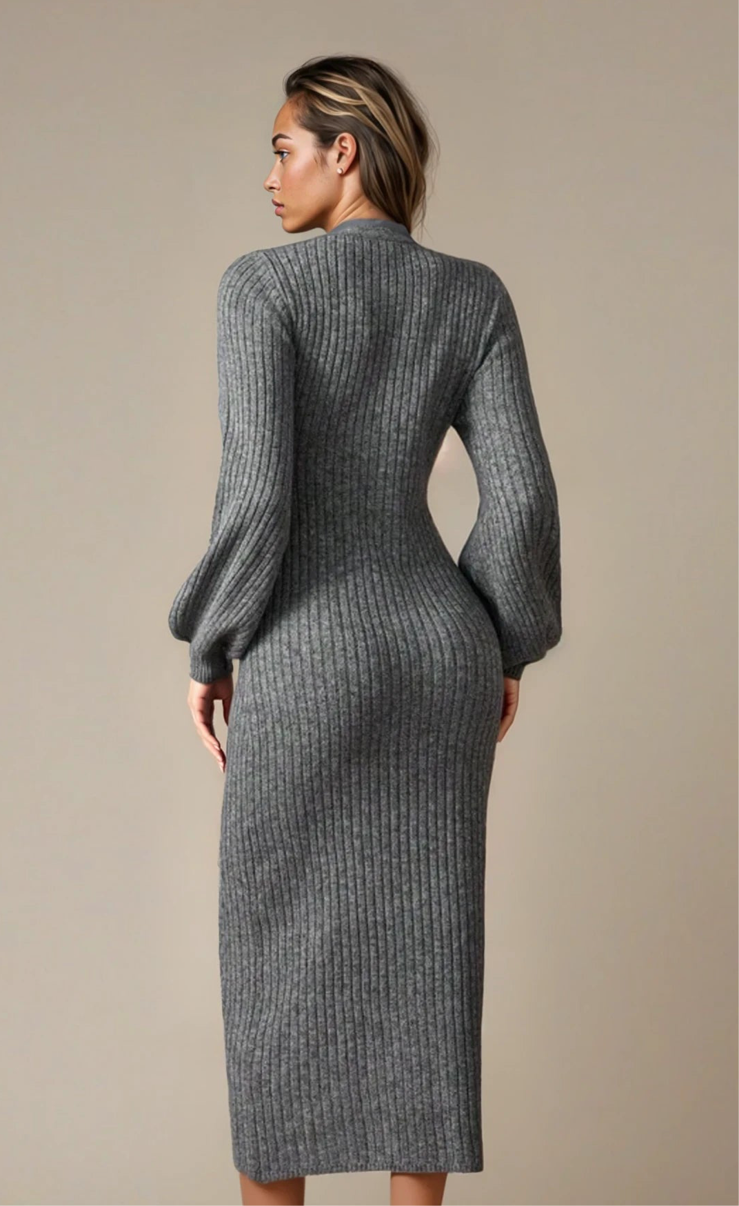 Knitted Button Down Dress