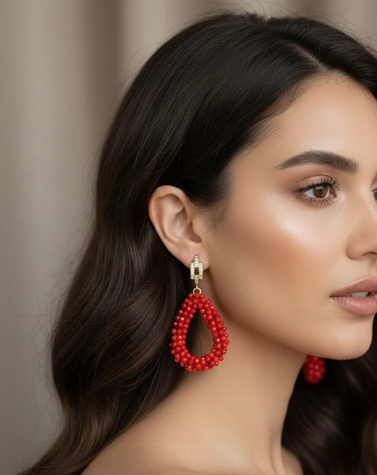 The Nina red earrings